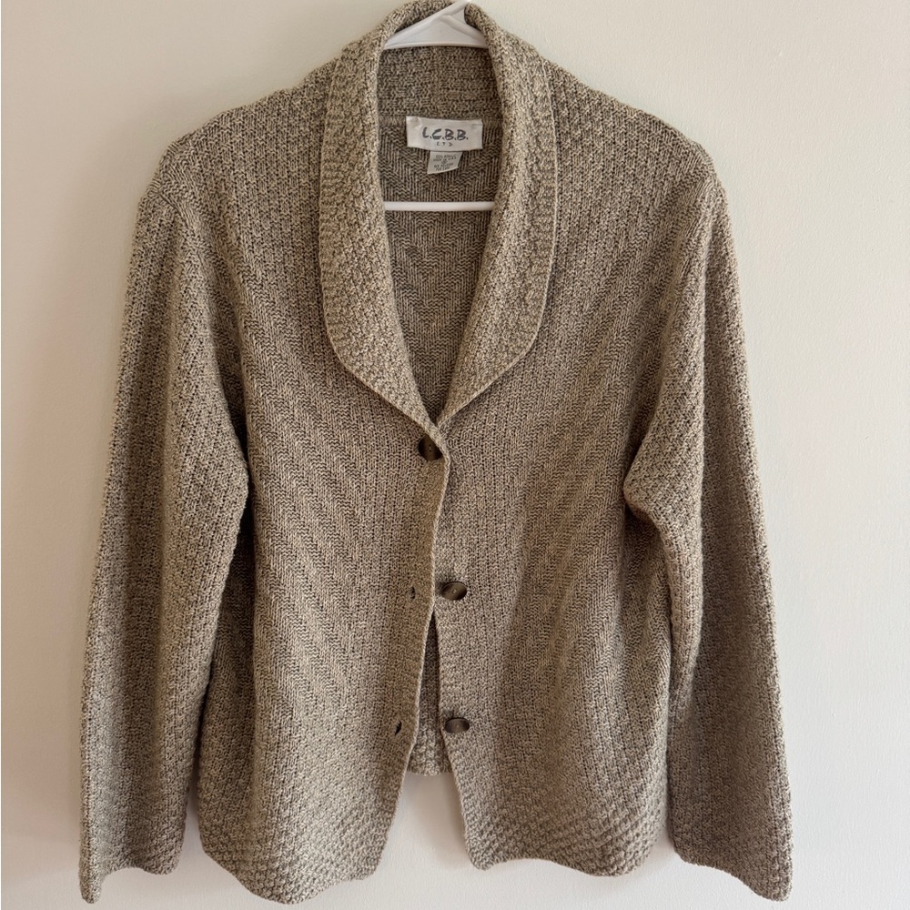 Vintage American Knit Cardigan with Buttons - Made in the USA